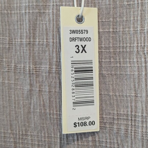 Max Studio Cinched Sleeve Top Size 3X Taupe Jersey Dropped-Shoulder T-Shirt NWT - Picture 5 of 15